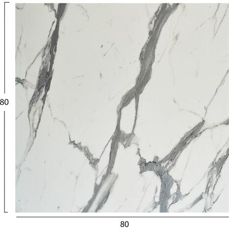 ΕΠΙΦΑΝΕΙΑ ΤΡΑΠΕΖΙΟΥ ΤΕΤΡΑΓΩΝΗ HPL HM5839.31 WHITE MARBLE 80x80εκ (σετ 2 τεμαχίων)