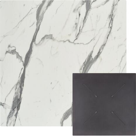 ΕΠΙΦΑΝΕΙΑ ΤΡΑΠΕΖΙΟΥ ΤΕΤΡΑΓΩΝΗ HPL HM5839.31 WHITE MARBLE 80x80εκ (σετ 2 τεμαχίων)