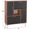 ΠΑΠΟΥΤΣΟΘΗΚΗ MEDY HM18187.02 ΜΕΛΑΜΙΝΗ ΣΕ ΦΥΣΙΚΟ & ΑΝΘΡΑΚΙ-ΜΑΥΡΑ ΠΟΔΙΑ 85x30x108.5Υεκ