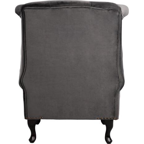 ΠΟΛΥΘΡΟΝΑ-ΜΠΕΡΖΕΡΑ ΓΚΡΙ ΒΕΛΟΥΔΟ T.CHESTERFIELD POLINA 83x75x107Yεκ.HM0053.10 (Γκρι)