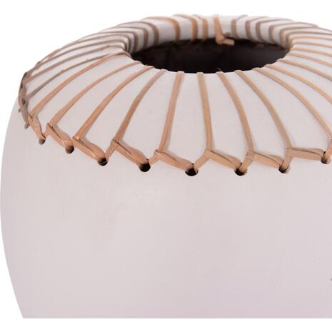 ΕΠΙΤΡΑΠΕΖΙΟ ΔΙΑΚΟΣΜΗΤΙΚΟ ΒΑΖΟ LENNOX HM4675.02L TΕΡΑΚΟΤΑ ΣΕ ΛΕΥΚΟ--Φ22x20Υεκ.