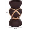 ΔΙΑΚΟΣΜΗΤΙΚΟ ΒΑΖΟ ΔΑΠΕΔΟΥ MAYNARD HM4672.07S TERRACOTTA ΣΟΚΟΛΑΤΙ-RATTAN Φ27.5x50Υεκ