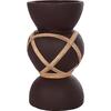 ΔΙΑΚΟΣΜΗΤΙΚΟ ΒΑΖΟ ΔΑΠΕΔΟΥ MAYNARD HM4672.07S TERRACOTTA ΣΟΚΟΛΑΤΙ-RATTAN Φ27.5x50Υεκ