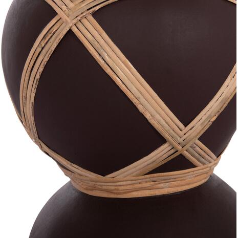 ΔΙΑΚΟΣΜΗΤΙΚΟ ΒΑΖΟ ΔΑΠΕΔΟΥ MAYNARD HM4672.07S TERRACOTTA ΣΟΚΟΛΑΤΙ-RATTAN Φ27.5x50Υεκ