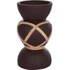 ΔΙΑΚΟΣΜΗΤΙΚΟ ΒΑΖΟ ΔΑΠΕΔΟΥ MAYNARD HM4672.07S TERRACOTTA ΣΟΚΟΛΑΤΙ-RATTAN Φ27.5x50Υεκ
