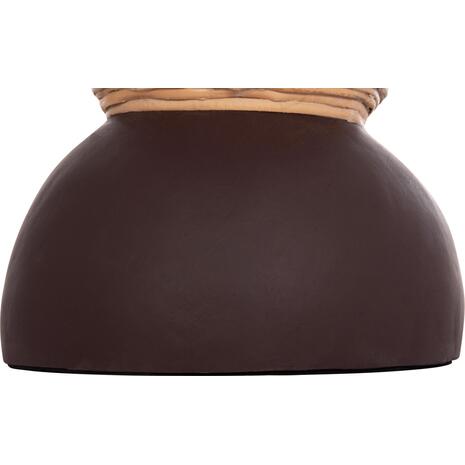 ΔΙΑΚΟΣΜΗΤΙΚΟ ΒΑΖΟ ΔΑΠΕΔΟΥ MAYNARD HM4672.07S TERRACOTTA ΣΟΚΟΛΑΤΙ-RATTAN Φ27.5x50Υεκ