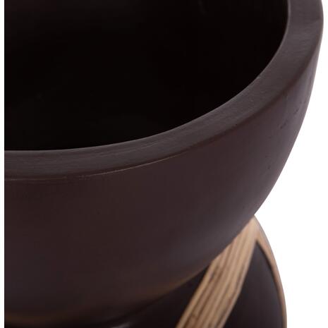 ΔΙΑΚΟΣΜΗΤΙΚΟ ΒΑΖΟ ΔΑΠΕΔΟΥ MAYNARD HM4672.07L TERRACOTTA ΣΟΚΟΛΑΤΙ-RATTAN Φ32x62.5Υεκ