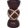 ΔΙΑΚΟΣΜΗΤΙΚΟ ΒΑΖΟ ΔΑΠΕΔΟΥ MAYNARD HM4672.07L TERRACOTTA ΣΟΚΟΛΑΤΙ-RATTAN Φ32x62.5Υεκ