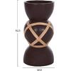 ΔΙΑΚΟΣΜΗΤΙΚΟ ΒΑΖΟ ΔΑΠΕΔΟΥ MAYNARD HM4672.07L TERRACOTTA ΣΟΚΟΛΑΤΙ-RATTAN Φ32x62.5Υεκ
