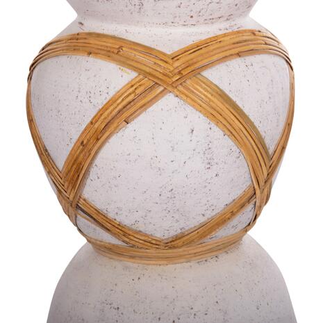 ΔΙΑΚΟΣΜΗΤΙΚΟ ΒΑΖΟ ΔΑΠΕΔΟΥ MAYNARD HM4672.02L TERRACOTTA ΛΕΥΚΟ--RATTAN Φ32x62.5Υεκ.