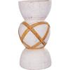 ΔΙΑΚΟΣΜΗΤΙΚΟ ΒΑΖΟ ΔΑΠΕΔΟΥ MAYNARD HM4672.02L TERRACOTTA ΛΕΥΚΟ--RATTAN Φ32x62.5Υεκ.