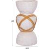 ΔΙΑΚΟΣΜΗΤΙΚΟ ΒΑΖΟ ΔΑΠΕΔΟΥ MAYNARD HM4672.02L TERRACOTTA ΛΕΥΚΟ--RATTAN Φ32x62.5Υεκ.