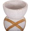 ΔΙΑΚΟΣΜΗΤΙΚΟ ΒΑΖΟ ΔΑΠΕΔΟΥ MAYNARD HM4672.02L TERRACOTTA ΛΕΥΚΟ--RATTAN Φ32x62.5Υεκ.