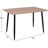 ΤΡΑΠΕΖΙ ΤΡΑΠΕΖΑΡΙΑΣ PALOMA HM8334.01, 120X70Χ76,5 SONΟMA, ΜΑΥΡΑ ΠΟΔΙΑ
