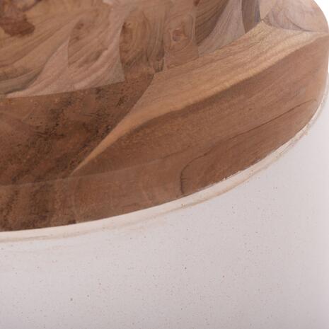 ΔΙΑΚΟΣΜΗΤΙΚΟ ΒΑΖΟ ΔΑΠΕΔΟΥ LINTER HM4662.02S FIBER CEMENT ΛΕΥΚΟ--ΞΥΛΟ ΤΕΑΚ Φ34x60Υεκ.