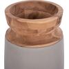ΔΙΑΚΟΣΜΗΤΙΚΟ ΒΑΖΟ ΔΑΠΕΔΟΥ LINTER HM4662.03S FIBER CEMENT ΓΚΡΙ--ΞΥΛΟ ΤΕΑΚ Φ34x60Υεκ.