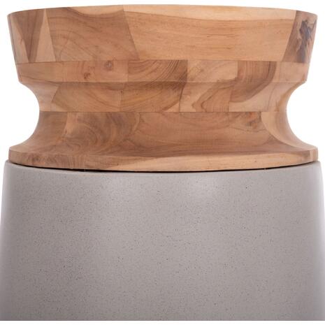 ΔΙΑΚΟΣΜΗΤΙΚΟ ΒΑΖΟ ΔΑΠΕΔΟΥ LINTER HM4662.03S FIBER CEMENT ΓΚΡΙ--ΞΥΛΟ ΤΕΑΚ Φ34x60Υεκ.