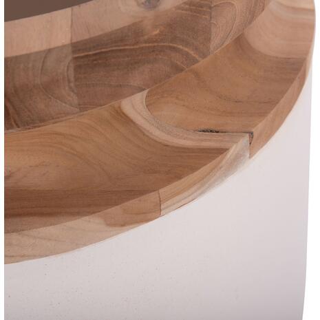ΔΙΑΚΟΣΜΗΤΙΚΟ ΒΑΖΟ ΔΑΠΕΔΟΥ LINTER HM4662.02L FIBER CEMENT ΛΕΥΚΟ--ΞΥΛΟ ΤΕΑΚ Φ41x47Υεκ.