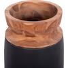 ΔΙΑΚΟΣΜΗΤΙΚΟ ΒΑΖΟ ΔΑΠΕΔΟΥ LINTER HM4662.01S FIBER CEMENT ΜΑΥΡΟ--ΞΥΛΟ ΤΕΑΚ Φ34x60Υεκ.