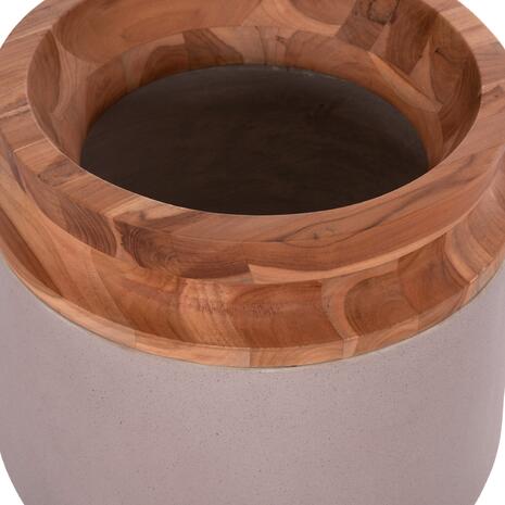 ΔΙΑΚΟΣΜΗΤΙΚΟ ΒΑΖΟ ΔΑΠΕΔΟΥ LINTER HM4662.05L FIBER CEMENT ΓΚΡΙ ΜΑΤ--ΞΥΛΟ ΤΕΑΚ Φ41x47Υεκ