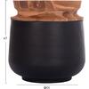ΔΙΑΚΟΣΜΗΤΙΚΟ ΒΑΖΟ ΔΑΠΕΔΟΥ LINTER HM4662.01L FIBER CEMENT ΜΑΥΡΟ--ΞΥΛΟ ΤΕΑΚ Φ41x47Υεκ.