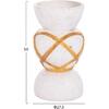 ΔΙΑΚΟΣΜΗΤΙΚΟ ΒΑΖΟ ΔΑΠΕΔΟΥ MAYNARD HM4672.02S TERRACOTTA ΛΕΥΚΟ--RATTAN Φ27.5x50Υεκ