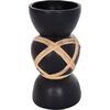 ΔΙΑΚΟΣΜΗΤΙΚΟ ΒΑΖΟ ΔΑΠΕΔΟΥ MAYNARD HM4672.01L TERRACOTTA ΜΑΥΡΟ-RATTAN Φ32x62.5Υεκ