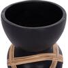 ΔΙΑΚΟΣΜΗΤΙΚΟ ΒΑΖΟ ΔΑΠΕΔΟΥ MAYNARD HM4672.01L TERRACOTTA ΜΑΥΡΟ-RATTAN Φ32x62.5Υεκ