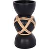 ΔΙΑΚΟΣΜΗΤΙΚΟ ΒΑΖΟ ΔΑΠΕΔΟΥ MAYNARD HM4672.01L TERRACOTTA ΜΑΥΡΟ-RATTAN Φ32x62.5Υεκ