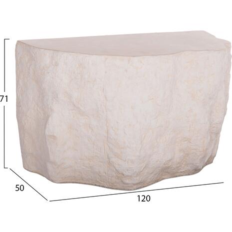ΚΟΝΣΟΛΑ ΒΡΑΧΟΣ INTERON HM18152.02 FIBER CEMENT ΣΕ ΛΕΥΚΟ--120x50x71Υεκ.