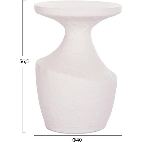 ΤΡΑΠΕΖΙ ΒΟΗΘΗΤΙΚΟ REBON HM18156.02L FIBER CEMENT ΣΕ ΛΕΥΚΟ--Φ40x56.5Υεκ.