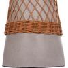 ΒΟΗΘΗΤΙΚΟ ΤΡΑΠΕΖΙ ΣΤΡΟΓΓΥΛΟ DELIA HM18167.03 FIBER CEMENT ΓΚΡΙ & RATTAN Φ40x45Υεκ