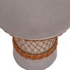 ΒΟΗΘΗΤΙΚΟ ΤΡΑΠΕΖΙ ΣΤΡΟΓΓΥΛΟ DELIA HM18167.03 FIBER CEMENT ΓΚΡΙ & RATTAN Φ40x45Υεκ