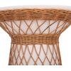 ΒΟΗΘΗΤΙΚΟ ΤΡΑΠΕΖΙ ΣΤΡΟΓΓΥΛΟ DELIA HM18167.02 FIBER CEMENT ΛΕΥΚΟ & RATTAN Φ40x45Υεκ
