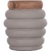ΣΚΑΜΠΟ PUFFAT HM18172.03 FIBER CEMENT ΓΚΡΙ- ΞΥΛΟ TEAK TOP Φ45x46Υεκ.