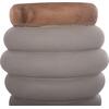 ΣΚΑΜΠΟ PUFFAT HM18172.03 FIBER CEMENT ΓΚΡΙ- ΞΥΛΟ TEAK TOP Φ45x46Υεκ.