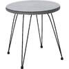 SALSA Τραπέζι Μέταλλο Βαφή Μαύρο, Wicker Γκρι (Ε244,Τ1)