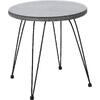 SALSA Τραπέζι Μέταλλο Βαφή Μαύρο, Wicker Γκρι (Ε244,Τ1)