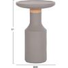ΒΟΗΘΗΤΙΚΟ ΤΡΑΠΕΖΙ TRED(T) HM18169.03 FIBER CEMENT ΓΚΡΙ-ΦΥΣΙΚΟ RATTAN--Φ40x61Υεκ.