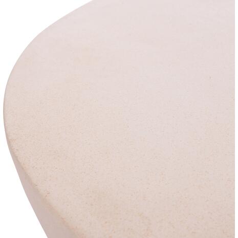 ΤΡΑΠΕΖΙ ΣΑΛΟΝΙΟΥ ΣΤΡΟΓΓΥΛΟ ALLAN HM18162.02 FIBER CEMENT ΣΕ ΛΕΥΚΟ--Φ92x49Υεκ.