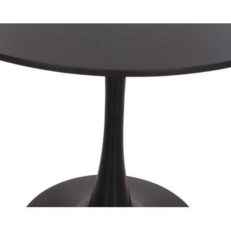 ΤΡΑΠΕΖΙ ΣΤΡΟΓΓΥΛΟ BROLIN HM18141.02 MDF TOP-ΒΑΣΗ ΜΕΤΑΛΛΙΚΗ--ΜΑΥΡΟ Φ90x73Υεκ