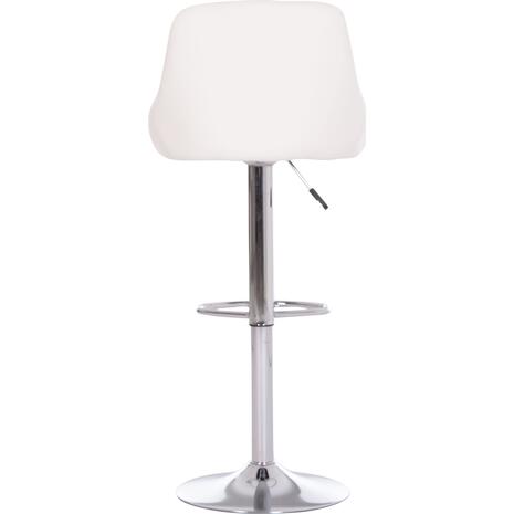 ΣΚΑΜΠΟ ΜΠΑΡ ROSE HM204.22 ΜΕ ΑΜΟΡΤΙΣΕΡ ΧΡΩΜΙΟΥ & ΛΕΥΚΟ PU 48x45x105Υεκ. (σετ 2 τεμαχίων) (Λευκό)