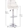 ΣΚΑΜΠΟ ΜΠΑΡ ROSE HM204.22 ΜΕ ΑΜΟΡΤΙΣΕΡ ΧΡΩΜΙΟΥ & ΛΕΥΚΟ PU 48x45x105Υεκ. (σετ 2 τεμαχίων) (Λευκό)