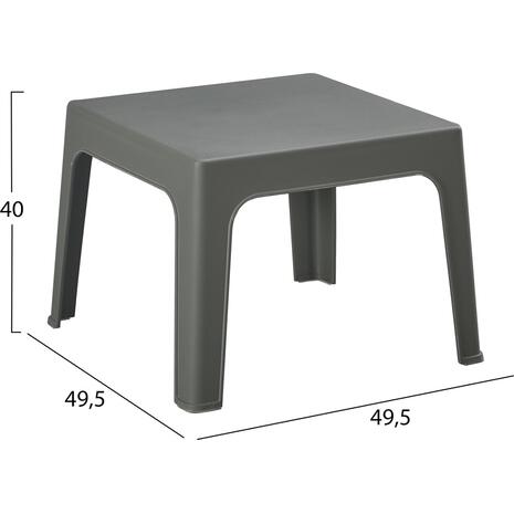 ΤΡΑΠΕΖΑΚΙ ΤΕΤΡΑΓΩΝΟ SLEEK HM6371.05 ΠΟΛΥΠΡΟΠΥΛΕΝΙΟ ΣΕ DARK OLIVE 56x56x40Υεκ.