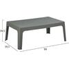 ΤΡΑΠΕΖΑΚΙ ΟΡΘΟΓΩΝΙΟ SLEEK HM6367.05 ΠΟΛΥΠΡΟΠΥΛΕΝΙΟ DARK OLIVE 105x64x40Υεκ.