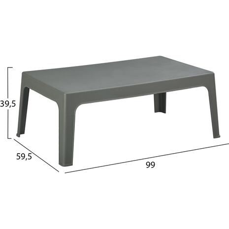 ΤΡΑΠΕΖΑΚΙ ΟΡΘΟΓΩΝΙΟ SLEEK HM6367.05 ΠΟΛΥΠΡΟΠΥΛΕΝΙΟ DARK OLIVE 105x64x40Υεκ.