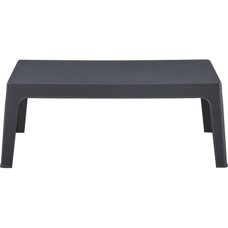 ΤΡΑΠΕΖΑΚΙ ΟΡΘΟΓΩΝΙΟ SLEEK HM6367.10 ΠΟΛΥΠΡΟΠΥΛΕΝΙΟ ΣΕ ΣΚΟΥΡΟ ΓΚΡΙ 105x64x40Υεκ.