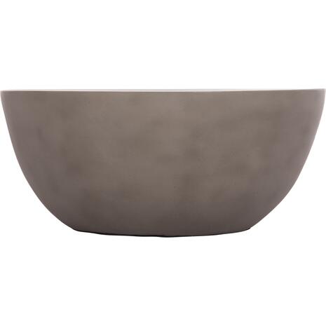 ΤΡΑΠΕΖΙ ΣΑΛΟΝΙΟΥ ΣΤΡΟΓΓΥΛΟ ALLAN HM18162.03 FIBER CEMENT ΣΕ ΓΚΡΙ--Φ92x49Υεκ.