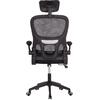 ΚΑΡΕΚΛΑ ΓΡΑΦΕΙΟΥ BASTON HM18236.01 ΜΑΥΡΟ MESH & PP ΣΚΕΛΕΤΟΣ 64x60x117-127Υεκ.
