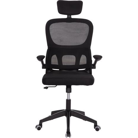 ΚΑΡΕΚΛΑ ΓΡΑΦΕΙΟΥ BASTON HM18236.01 ΜΑΥΡΟ MESH & PP ΣΚΕΛΕΤΟΣ 64x60x117-127Υεκ.
